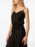 TWINSET lace-trimmed top - Black