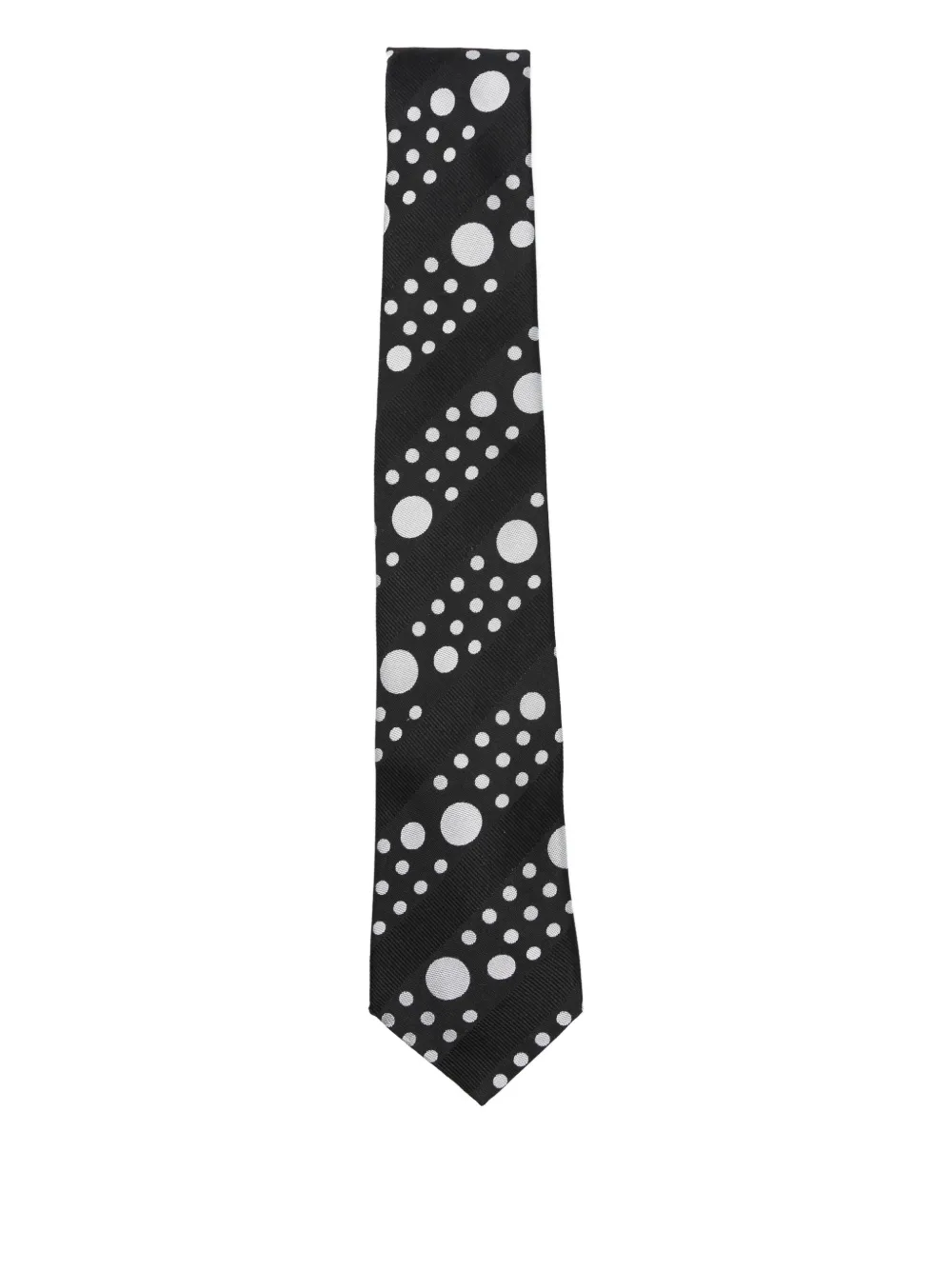 Yohji Yamamoto polka-dot silk tie | Black | Image 1