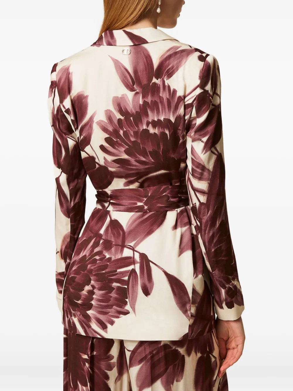 TWINSET Blazer met bloemenprint Rood