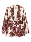 TWINSET floral-print belted blazer - Red