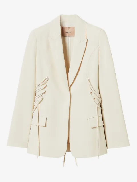 TWINSET lace-up buttoned blazer