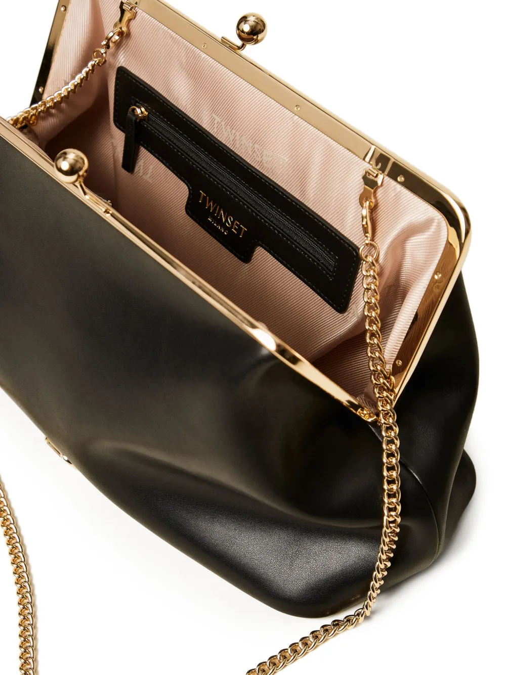 TWINSET Crossbodytas met gesp en ketting Zwart