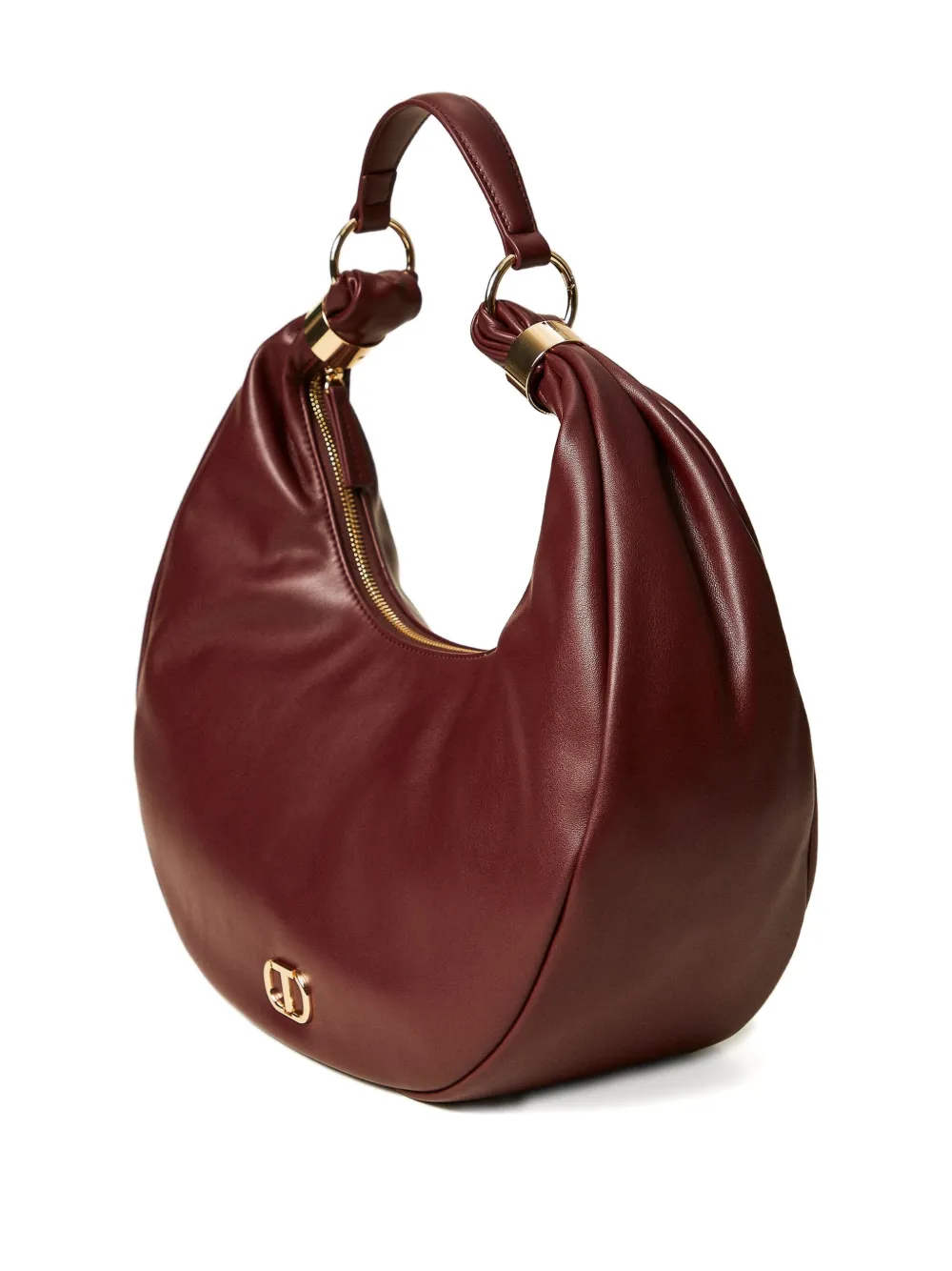 TWINSET medium Eclipse crescent-shaped shoulder bag - Bruin