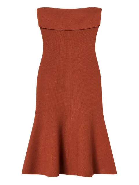 TWINSET strapless flared midi dress