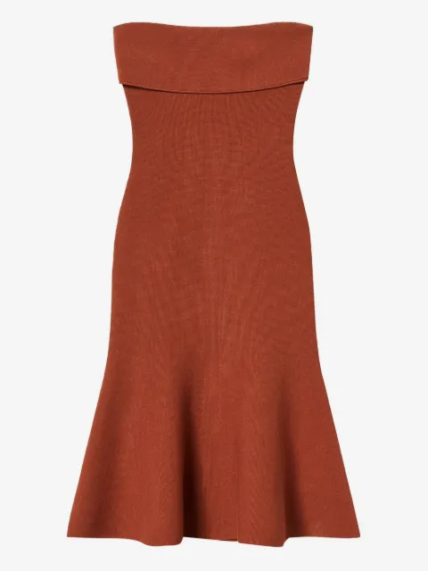TWINSET strapless flared midi dress