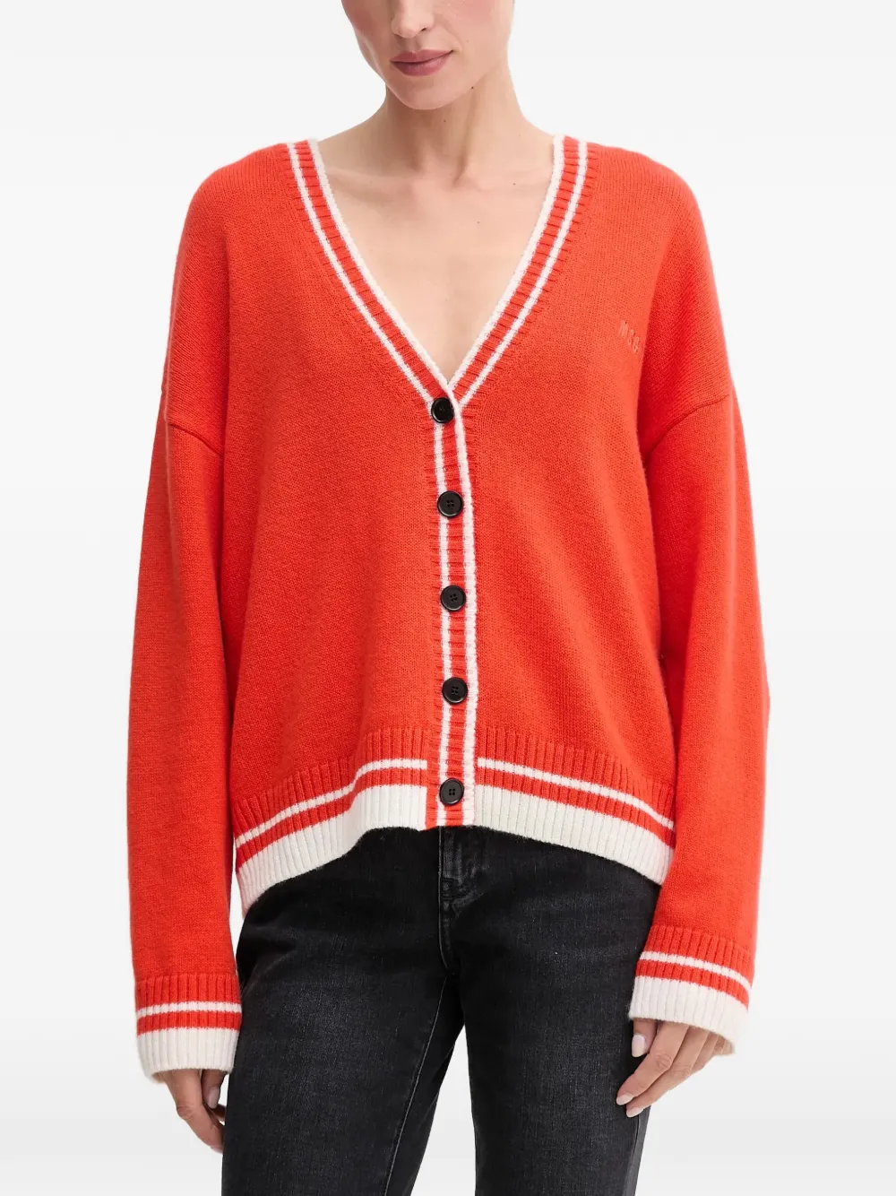 MSGM striped V-neck cardigan