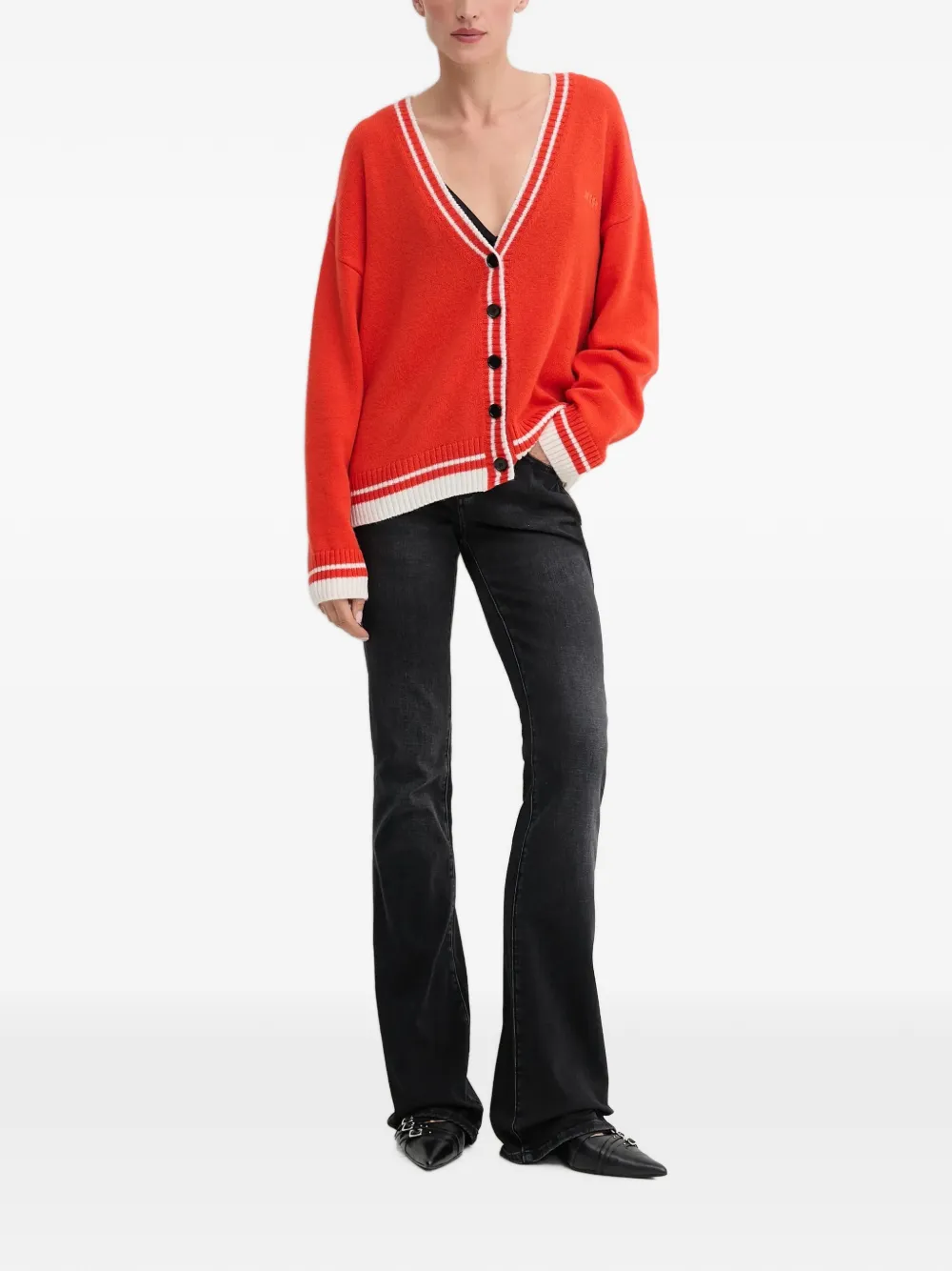 MSGM Gestreept vest Rood