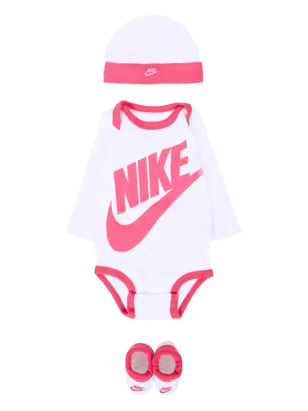 Nike Kids logo-embellished babygrow set Wit