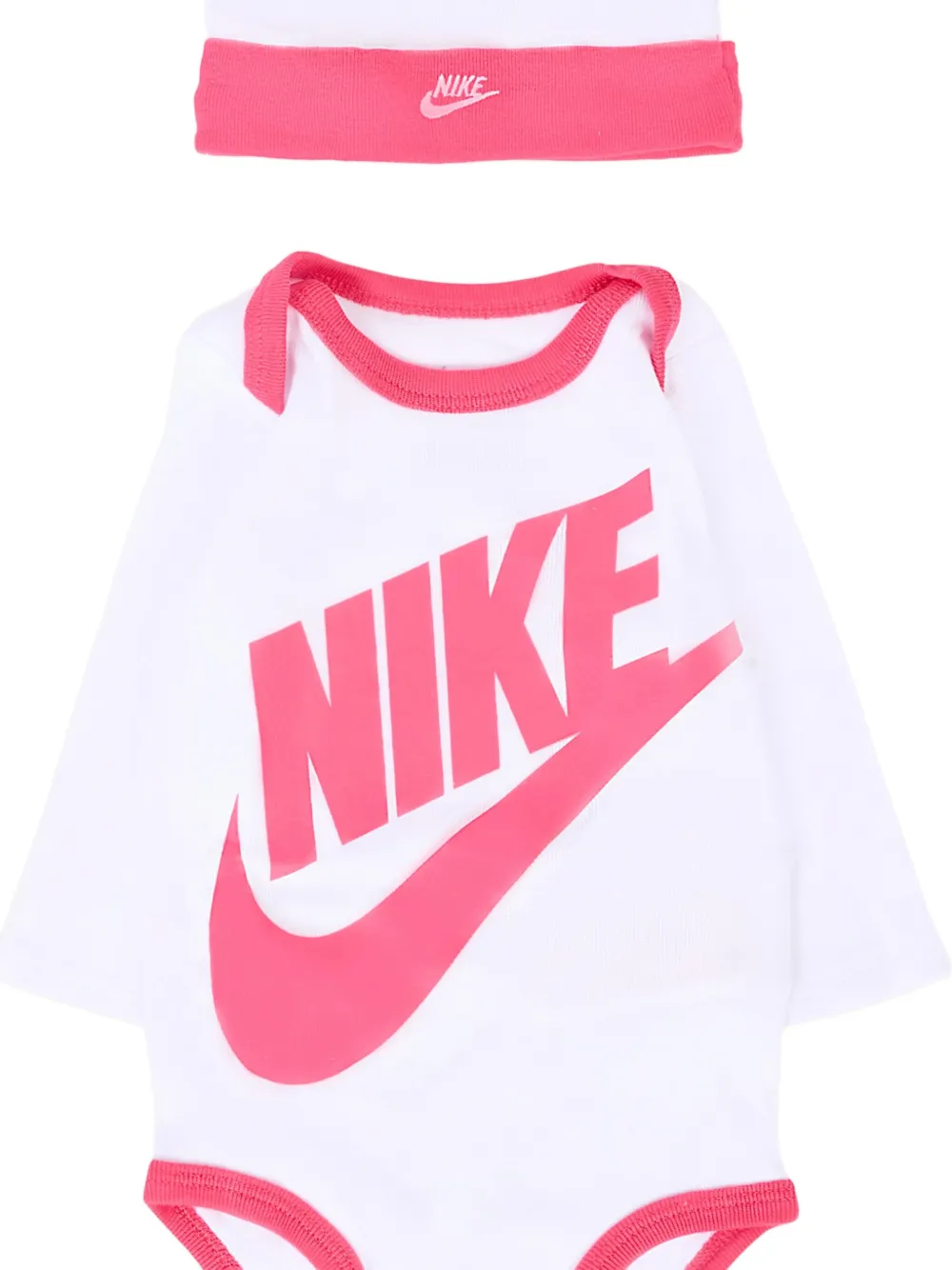 Nike Kids logo-embellished babygrow set Wit