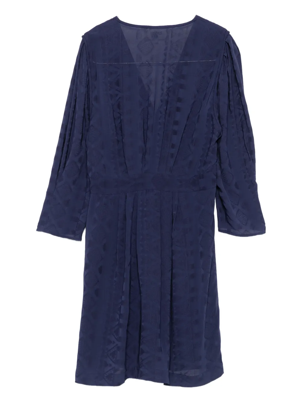 Ba&Sh embossed V-neck dress - Blauw
