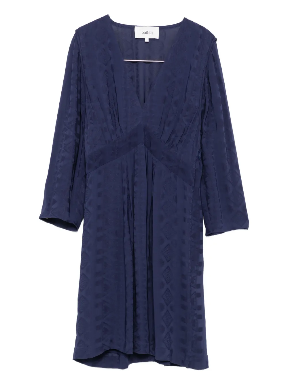 Ba&Sh Jurk met V-hals en reliëf Blauw
