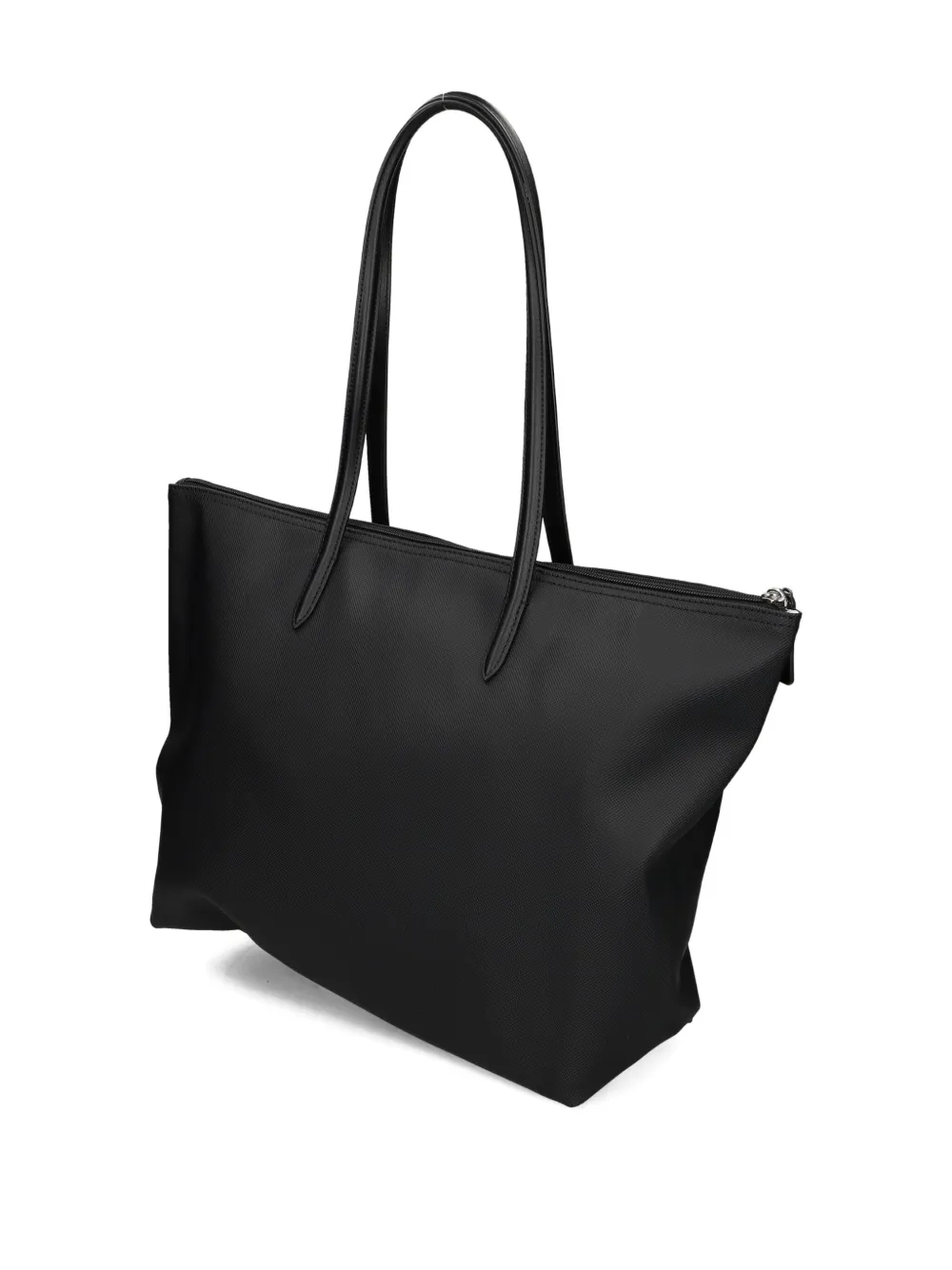 Lacoste large zip-top tote bag Zwart