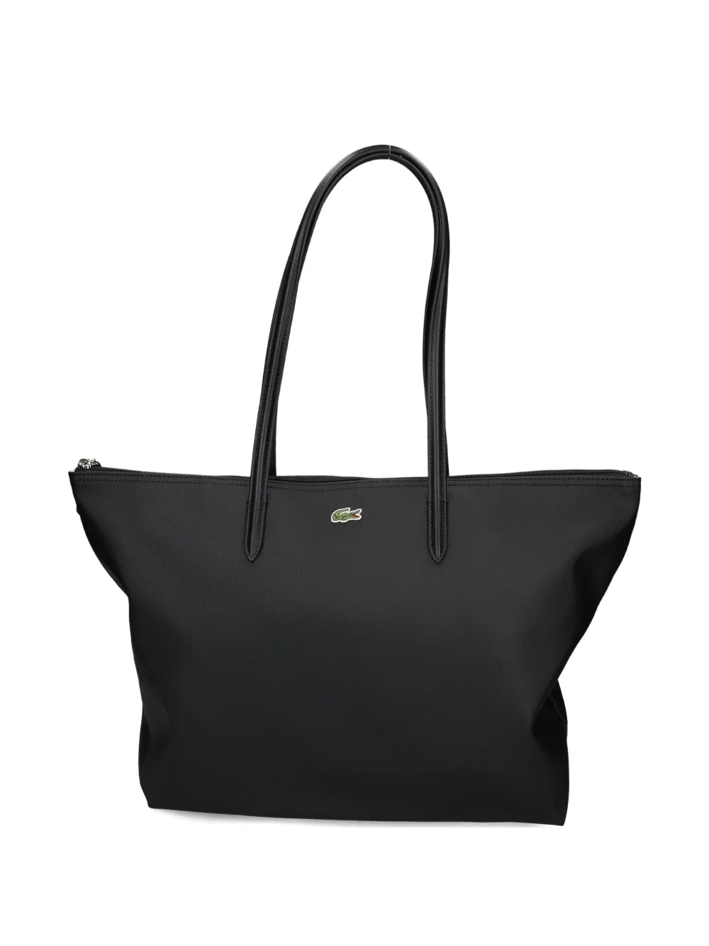 Lacoste large zip-top tote bag Zwart