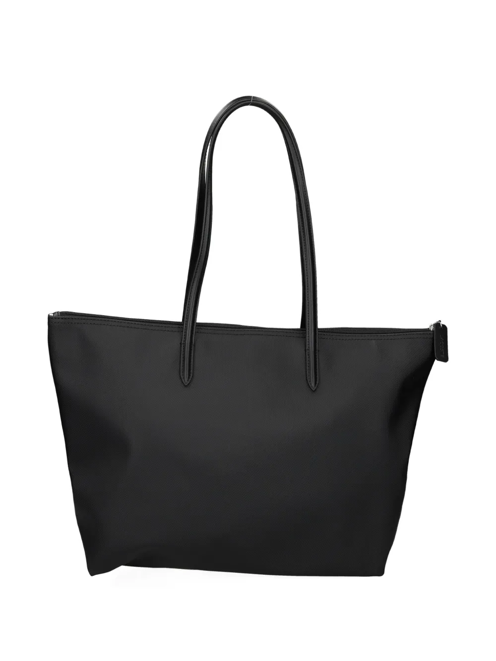 Lacoste large zip-top tote bag Zwart