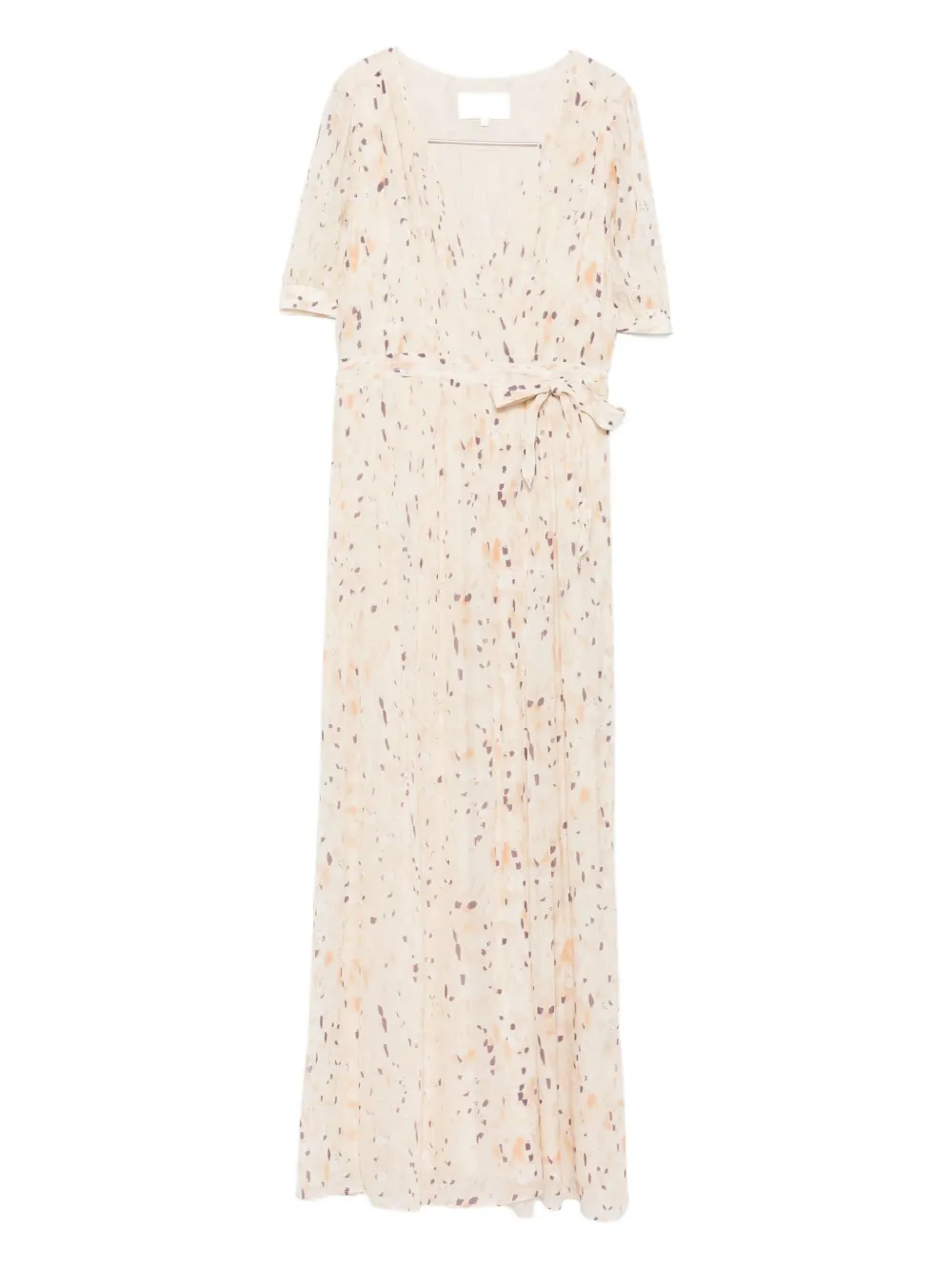 Ba&Sh Kris wrap-print maxi dress - Toni neutri