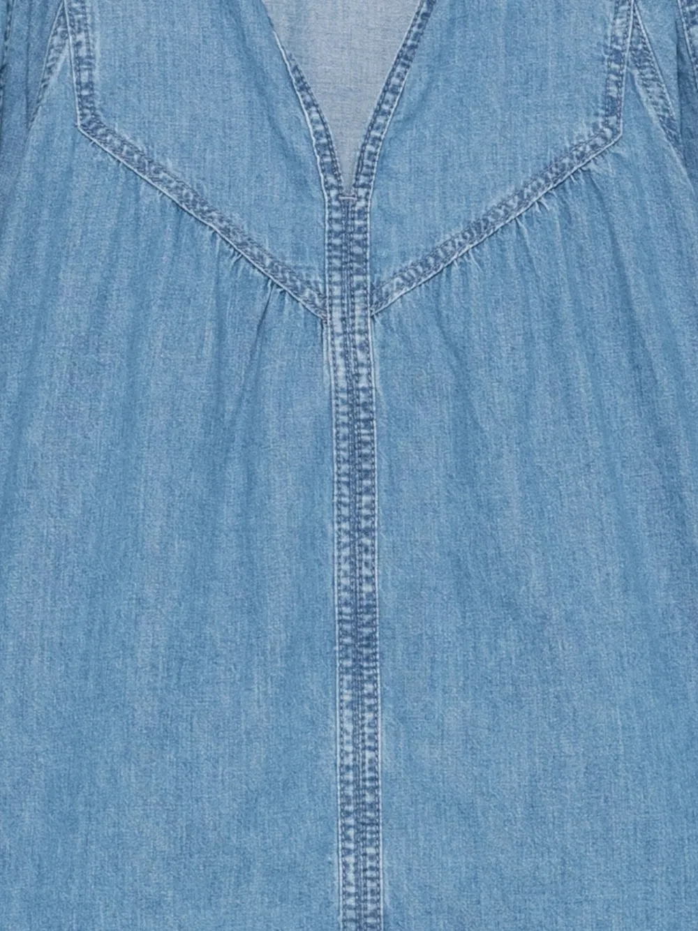 Ba&Sh Lay denim blouse met ruches Blauw