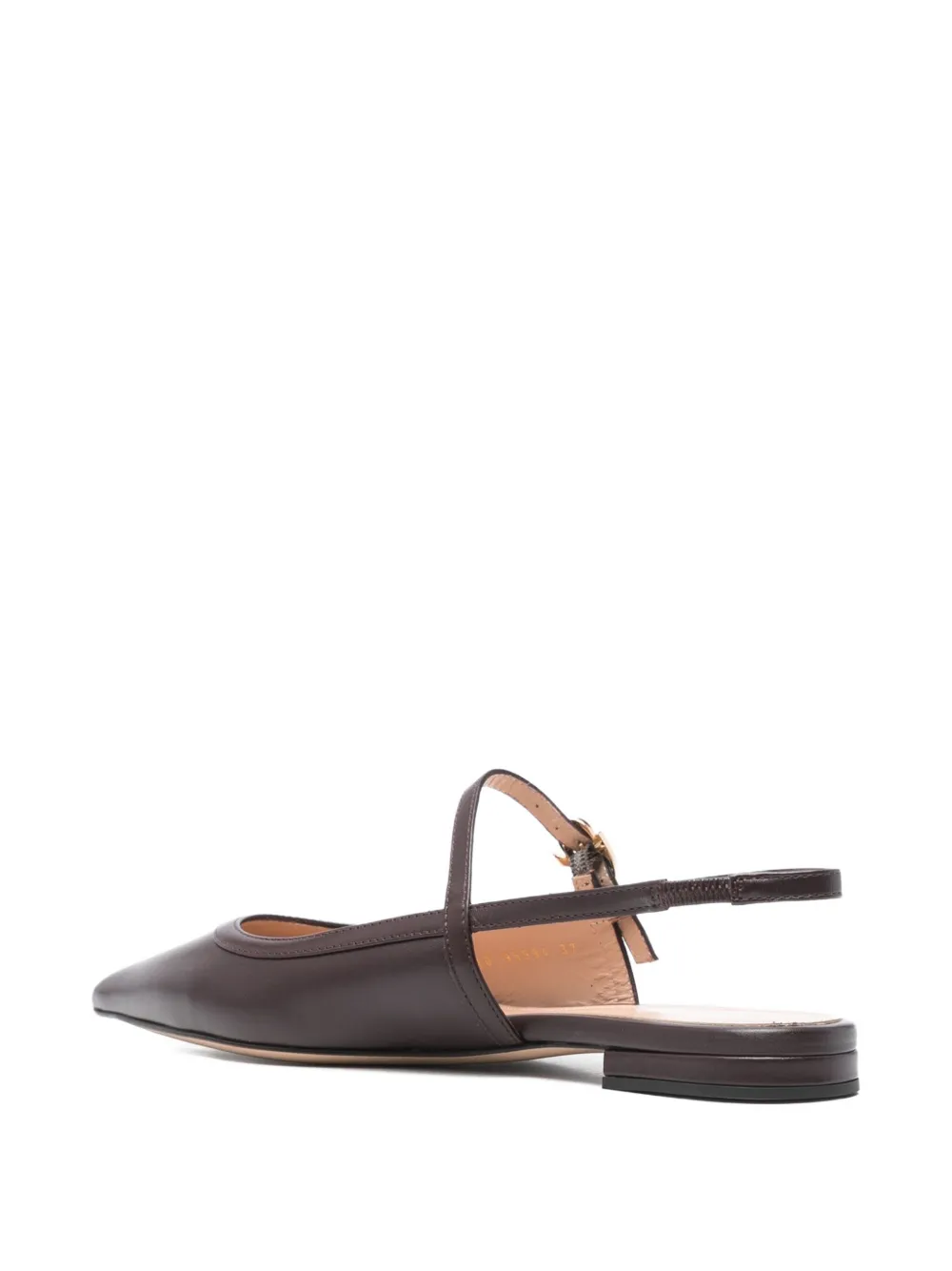 Gianvito Rossi Buckle-strap Pointed-toe Flats In Red