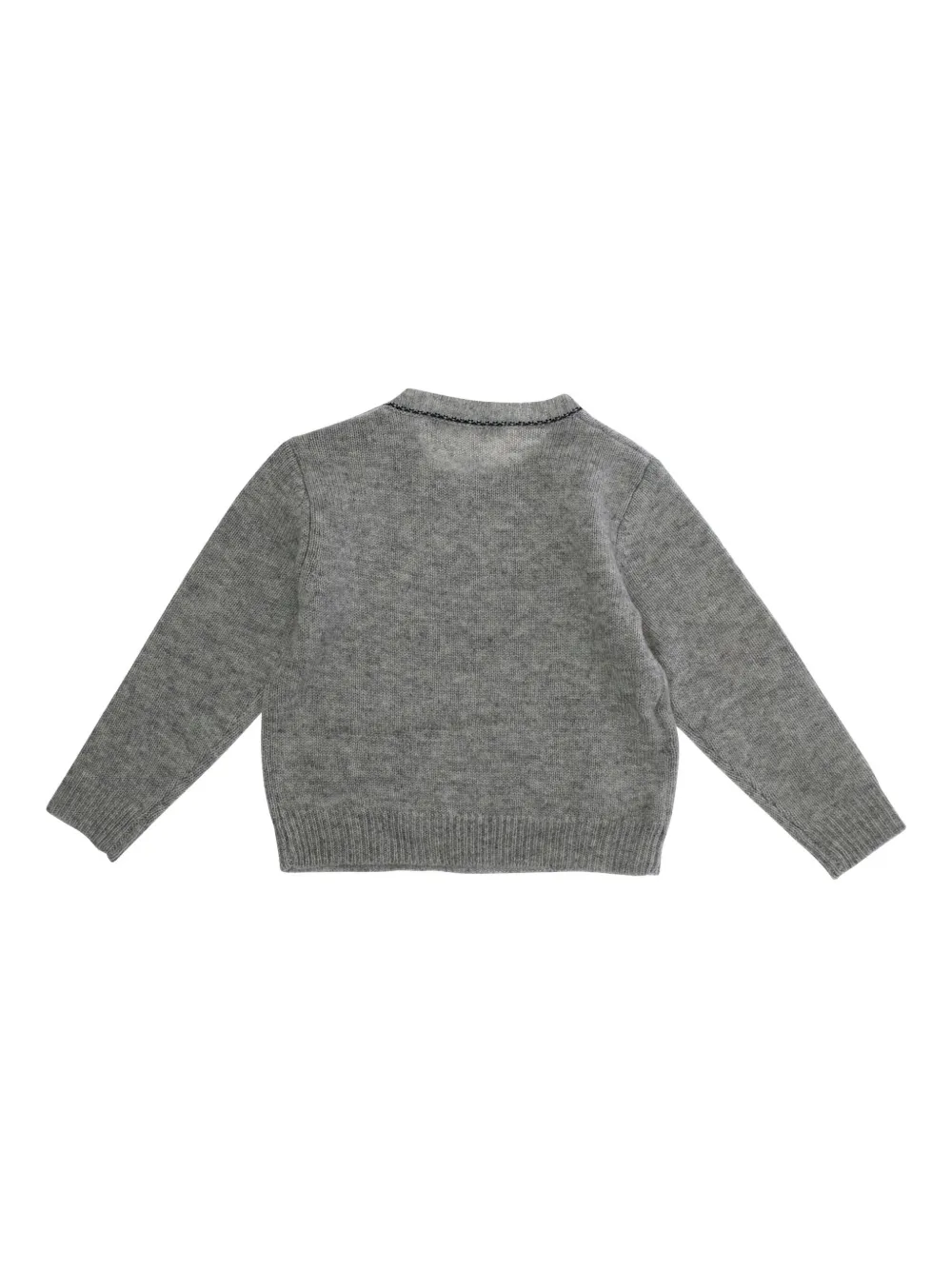 Marni Kids Sweater met borduurwerk en ronde hals Grijs