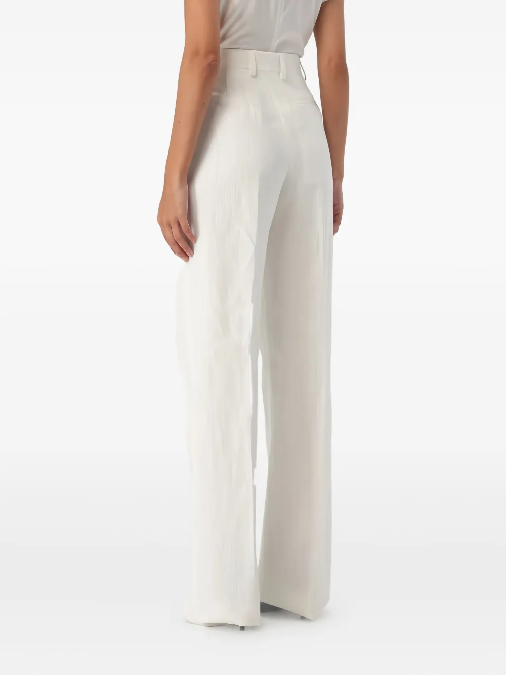 Ferragamo Broek met plooi Wit