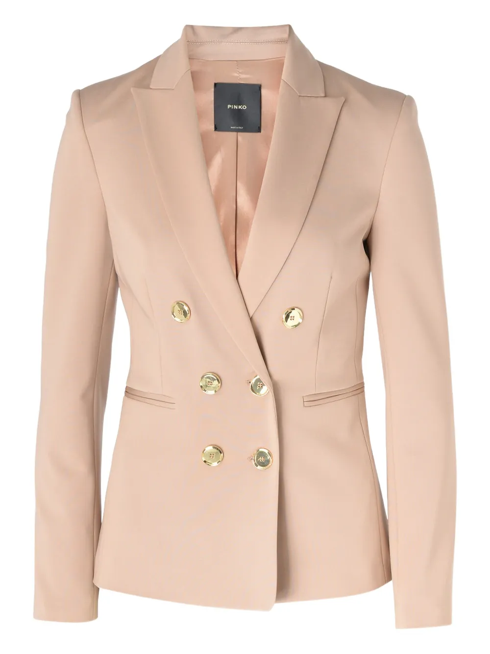 Pinko Double-breasted Blazer In Neutral