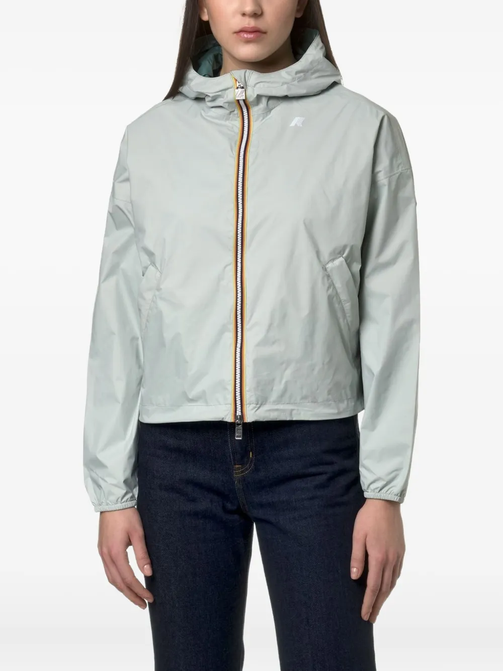 K-way Laurette Plus.2 Reversible Hooded Jacket In Green
