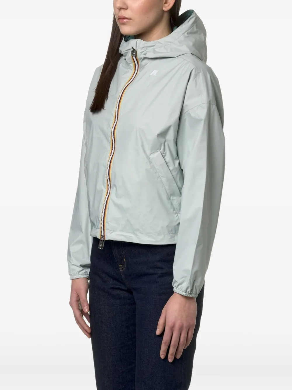 K-way Laurette Plus.2 Reversible Hooded Jacket In Green