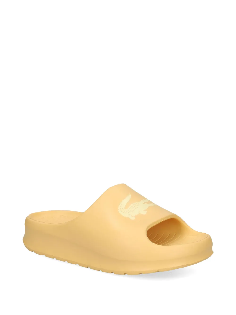 Lacoste Serve logo-strap slides Yellow