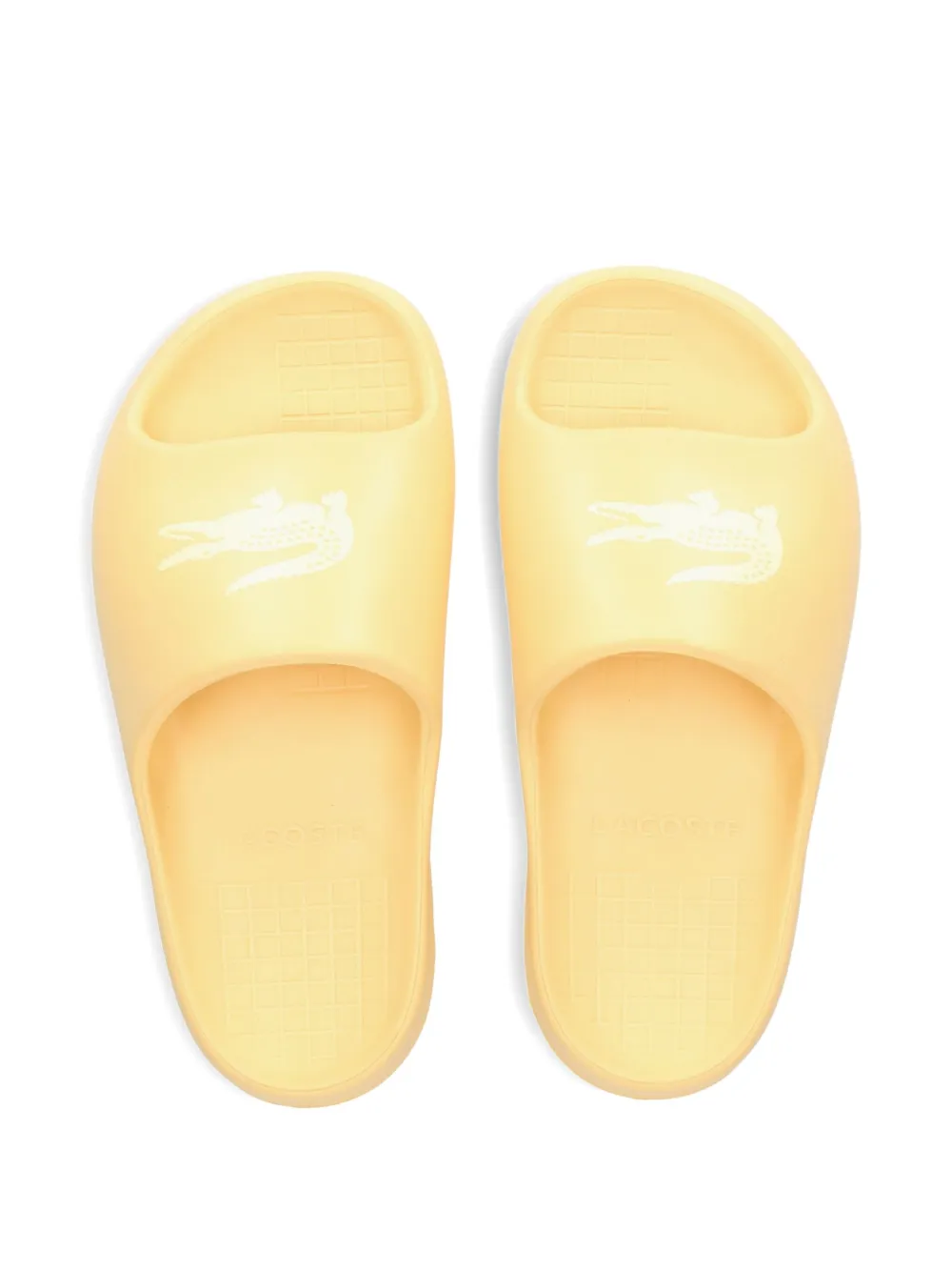 Lacoste Serve logo-strap slides Yellow