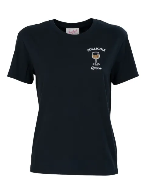 MC2 Saint Barth rhinestone-embellished wine-glass T-shirt
