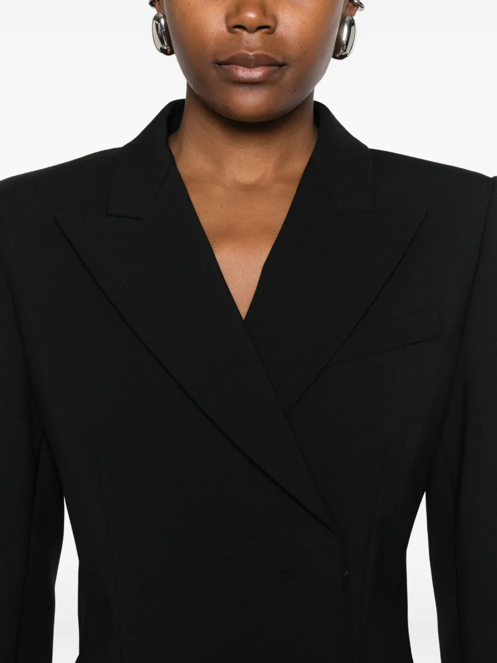 Sportmax Blazer met enkele rij knopen Zwart