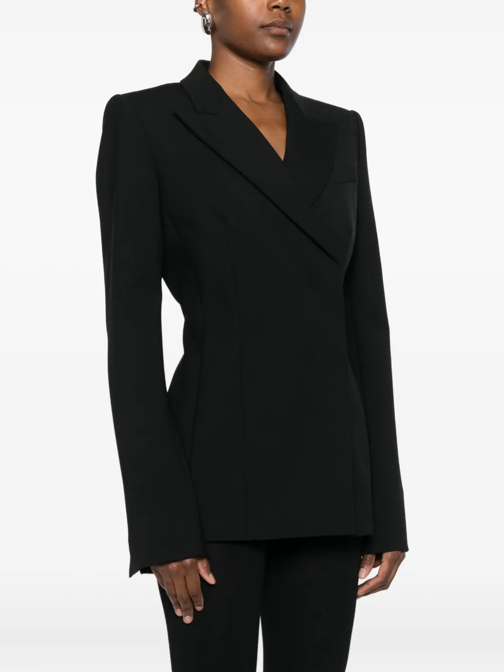 Sportmax Blazer met enkele rij knopen Zwart