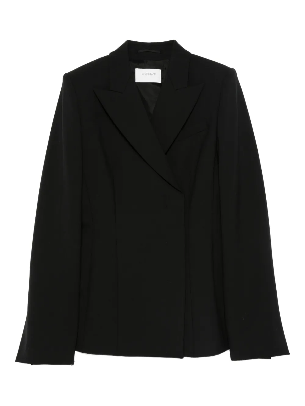Sportmax peak-lapels wool-blend blazer | Black | Image 1