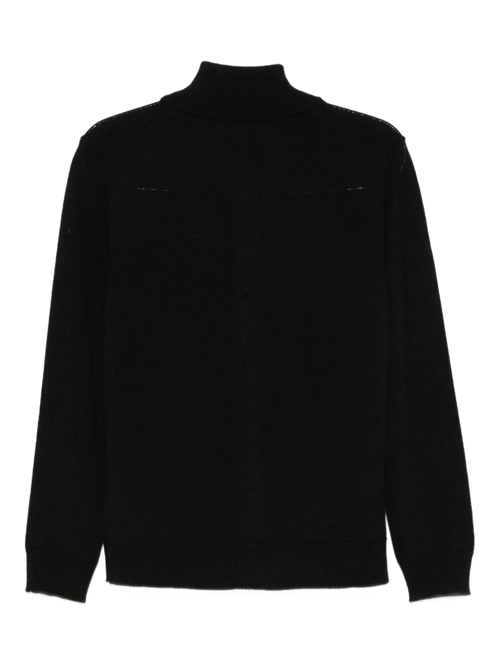 Cenere Stand-collar Button Cardigan In Black