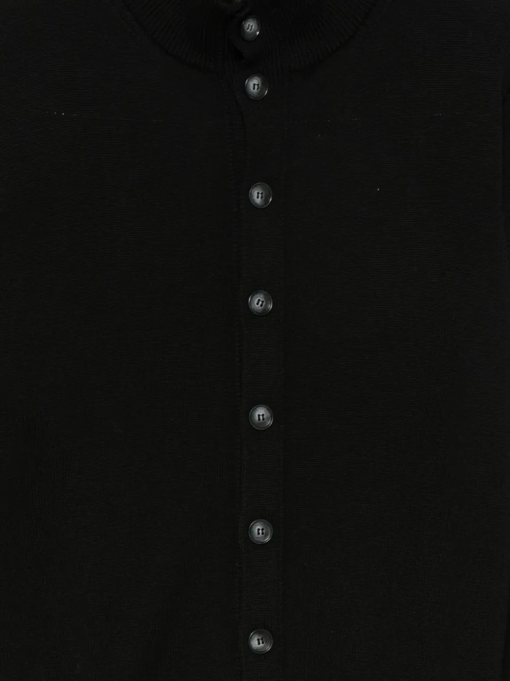 Cenere Stand-collar Button Cardigan In Black