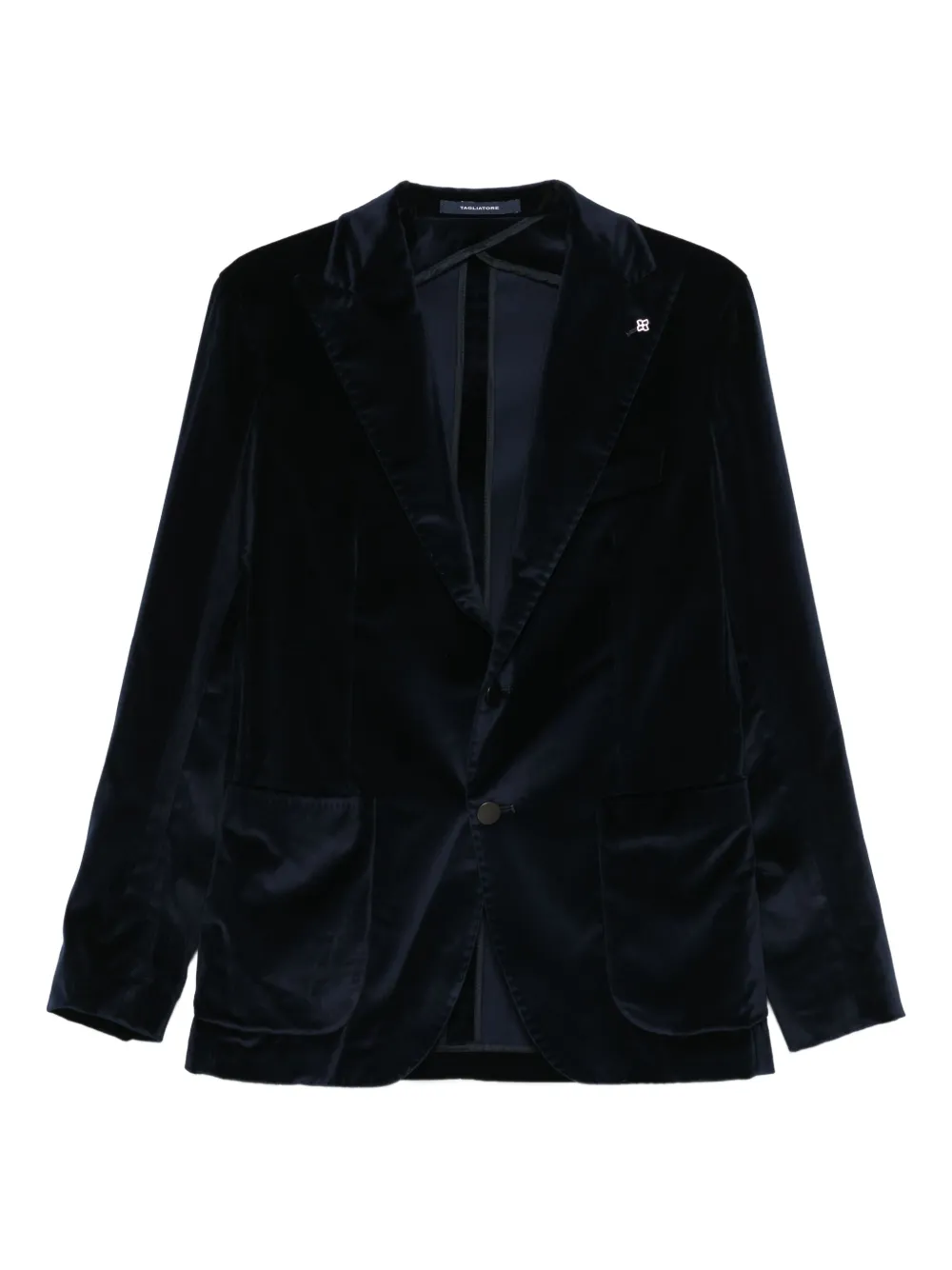 Tagliatore velvet two-button jacket | Blue | Image 1