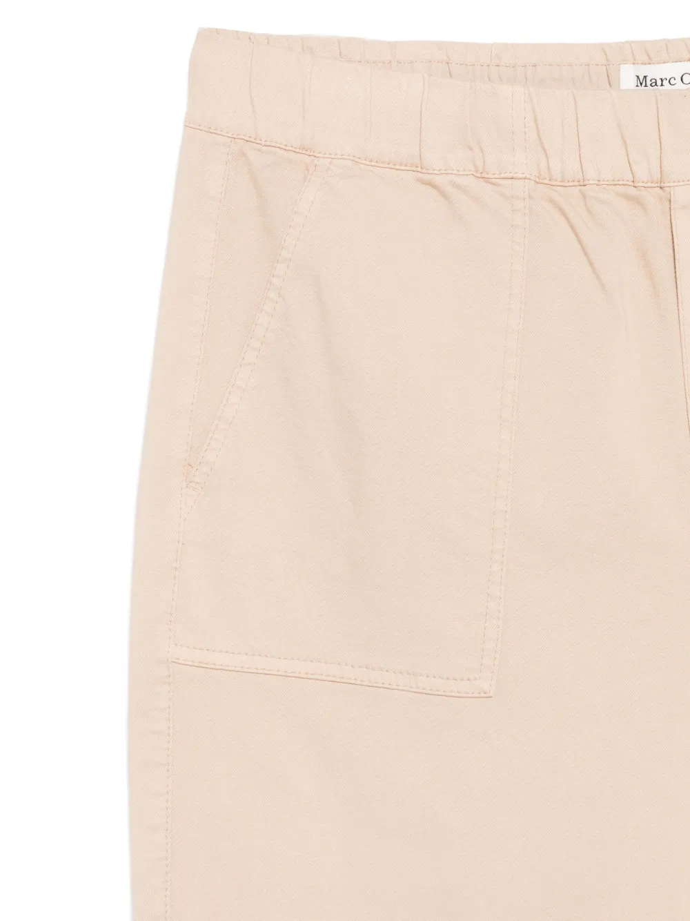 Marc O'Polo Broek met elastische taille en opgestikte zak Beige