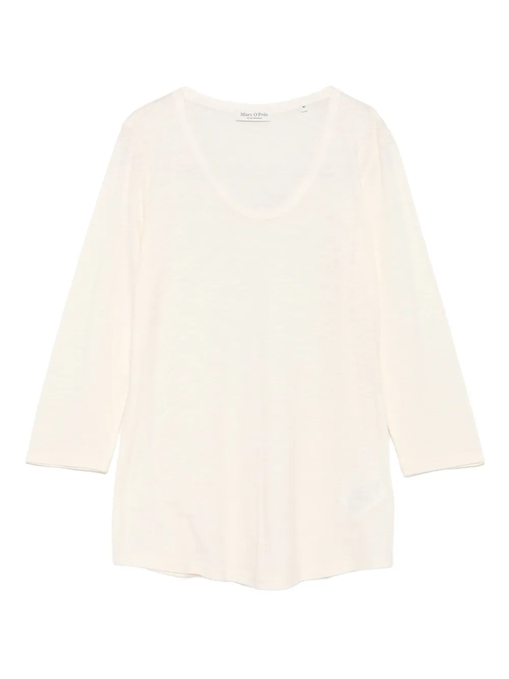 Marc O'Polo three-quarter sleeve V-neck top | Neutrals | Image 1