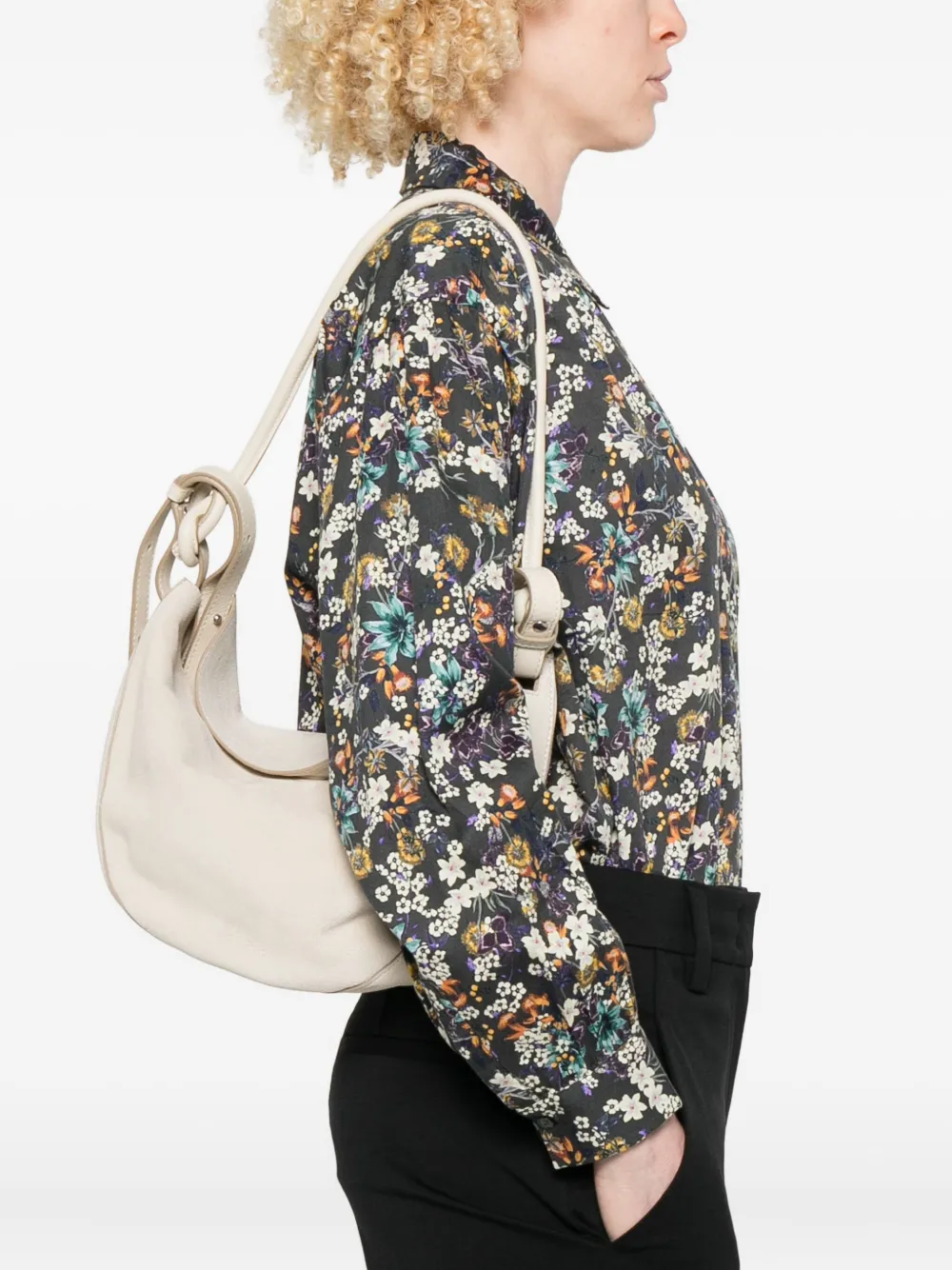 Marc O'Polo Suède shopper - Wit