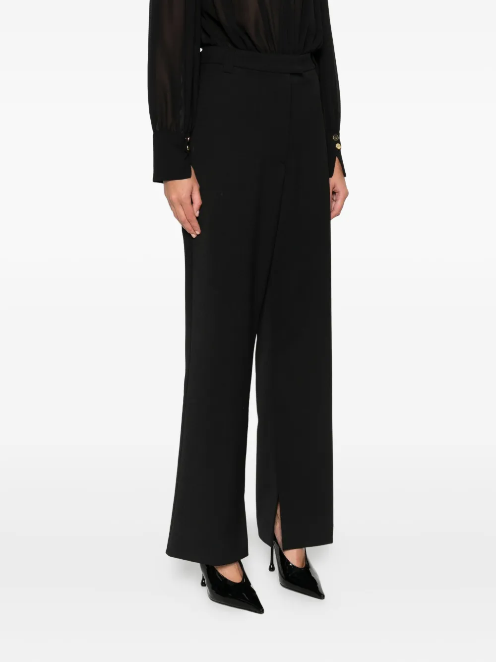 Marc O'polo Split-hem Trousers In Black
