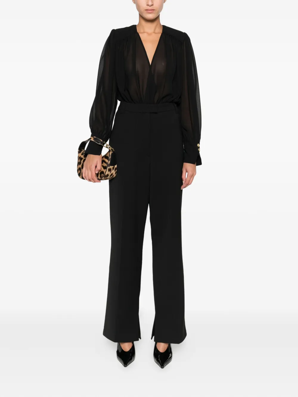 Marc O'Polo Cropped broek - Zwart