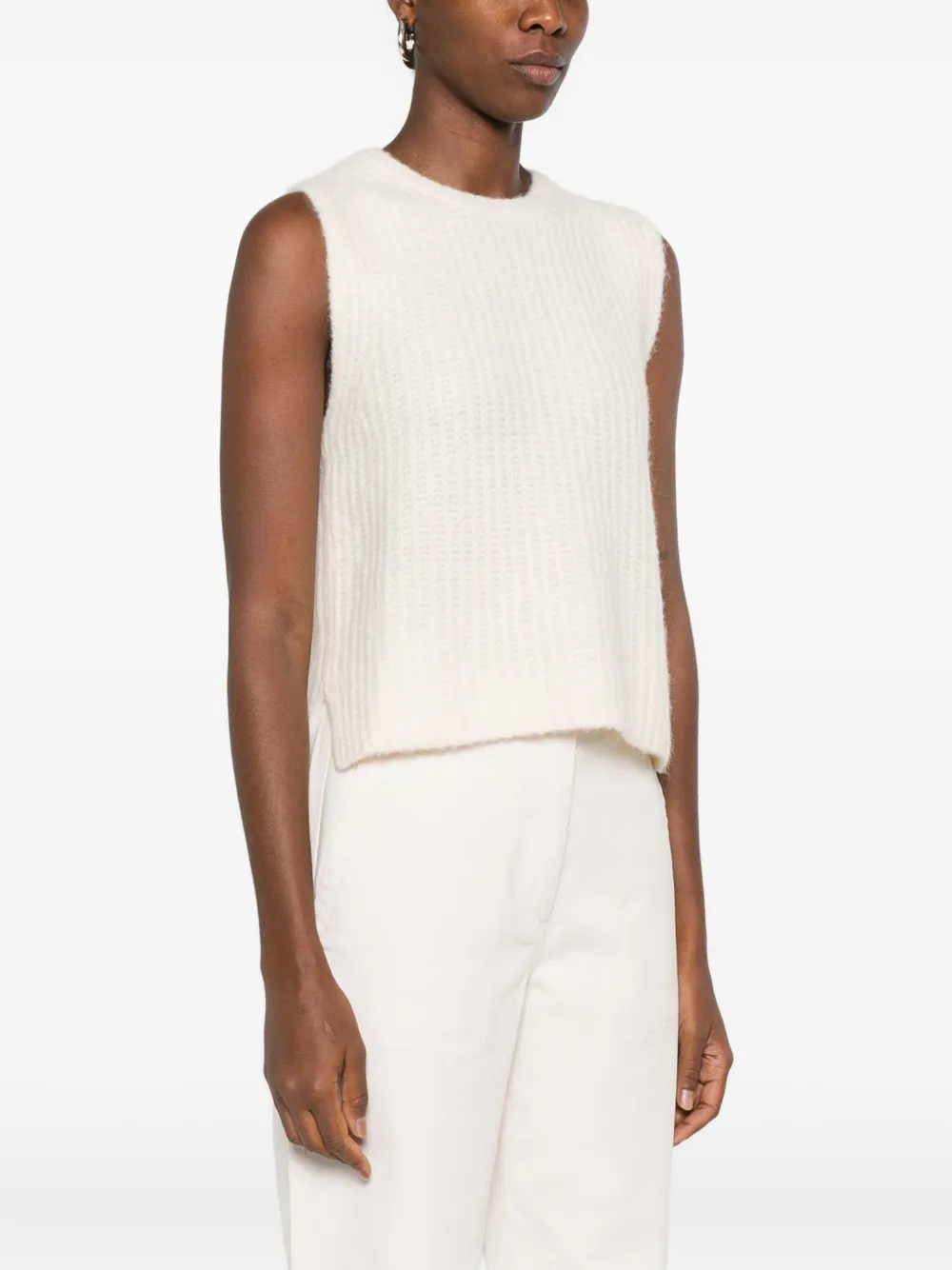 Marc O'Polo Ribgebreide spencer Beige