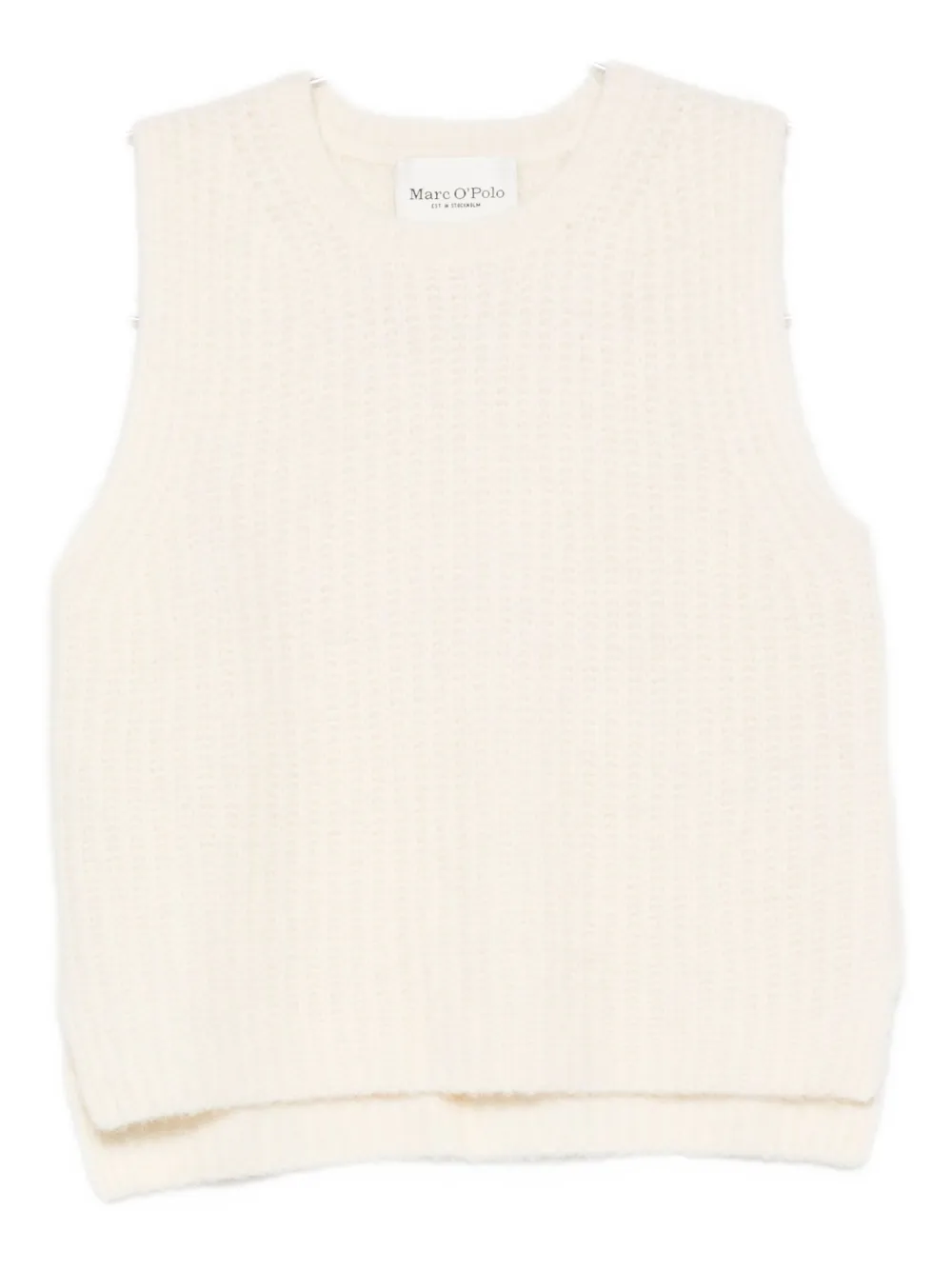 Marc O'polo Ribbed Knit Vest In Neutral