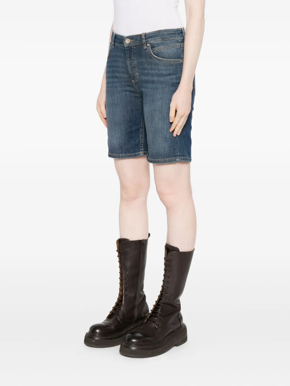 Marc O'Polo Spijkershorts met contrasterend stiksel Blauw