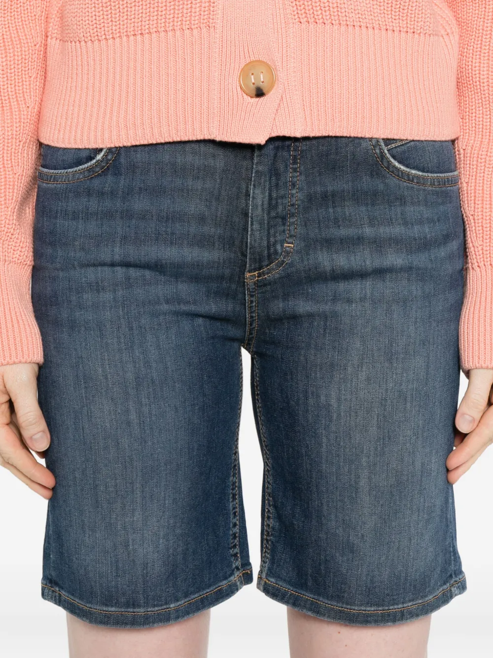 Marc O'Polo Spijkershorts met contrasterend stiksel Blauw