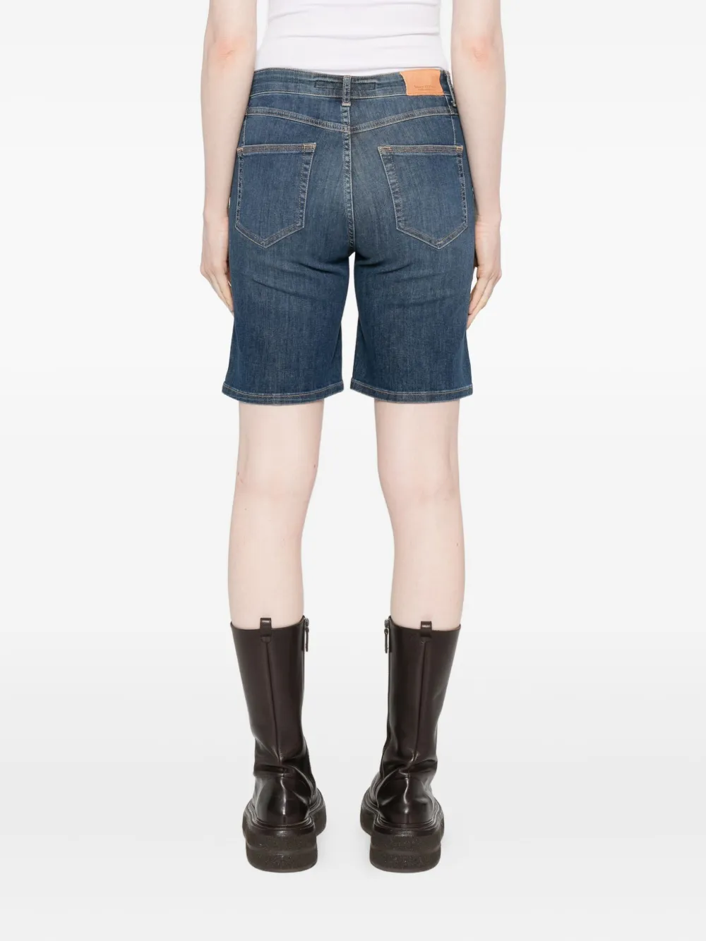 Marc O'Polo Spijkershorts met contrasterend stiksel Blauw