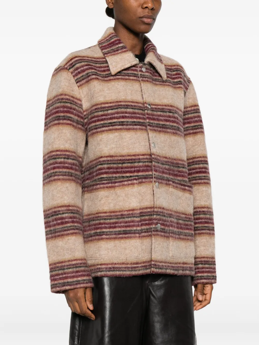 Striped Shirt Jacket