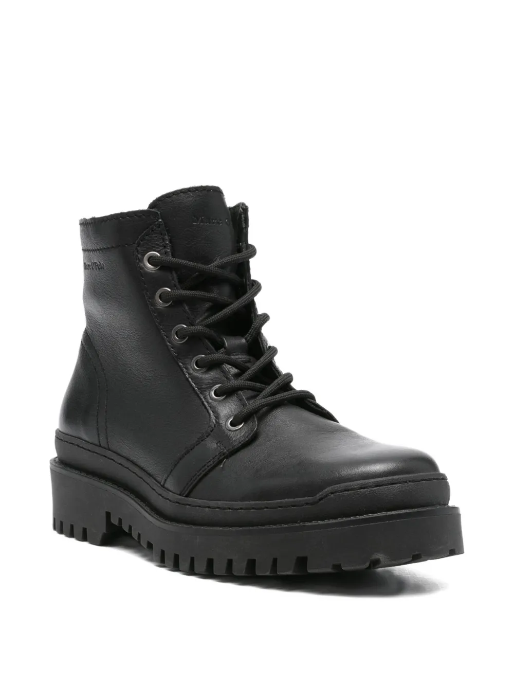 Marc O'Polo 55mm lace-up leather boots Black