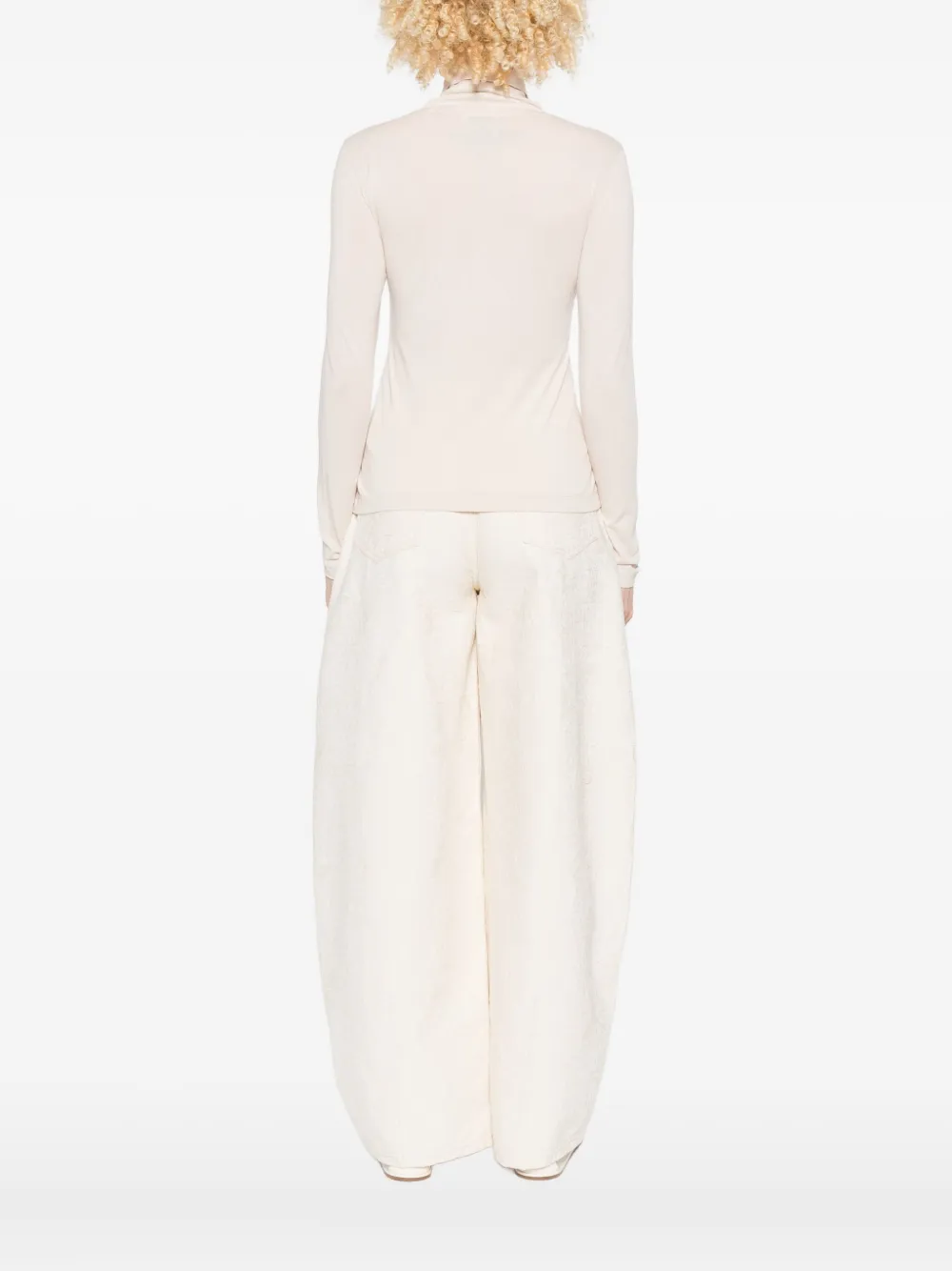 Marc O'polo Turtleneck Long-sleeve T-shirt In Neutral