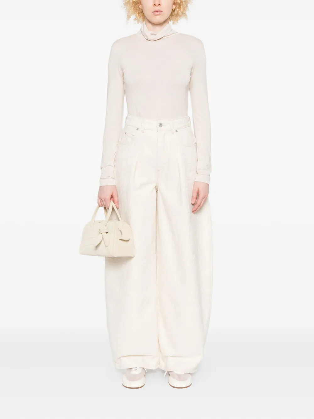 Marc O'polo Turtleneck Long-sleeve T-shirt In Neutral
