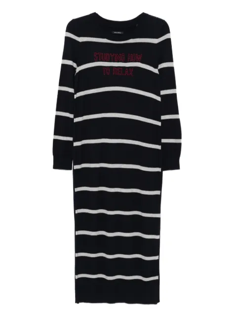 Marc O'Polo stripe-pattern crew-neck midi dress